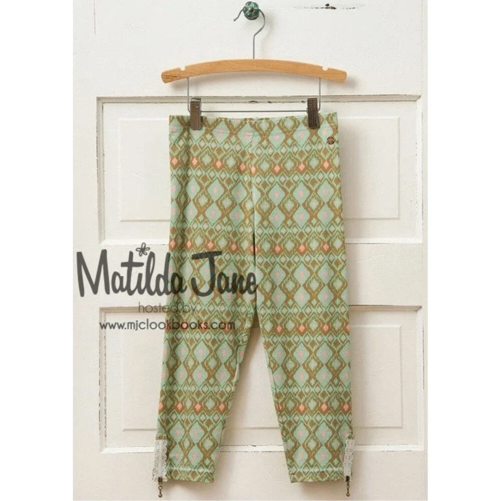 New Matilda Jane Size 8 Yrs Girls 435 Spring 2015 Print It Capri Leggings Pants